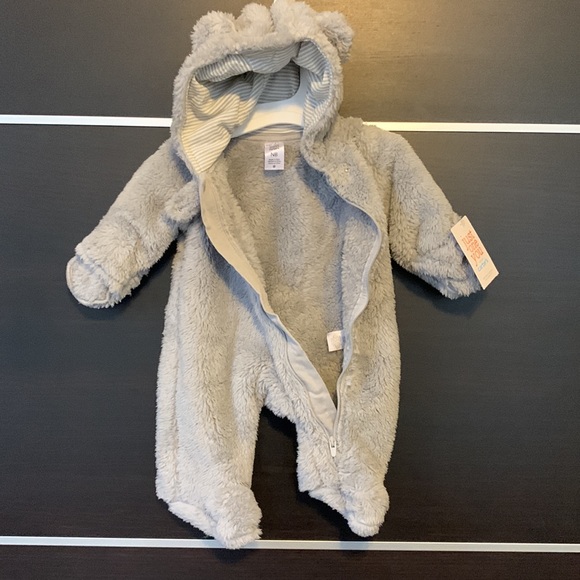 Just One You by Carter’s Gray Sherpa Footed Baby Elephant Snowsuit - Picture 7 of 12